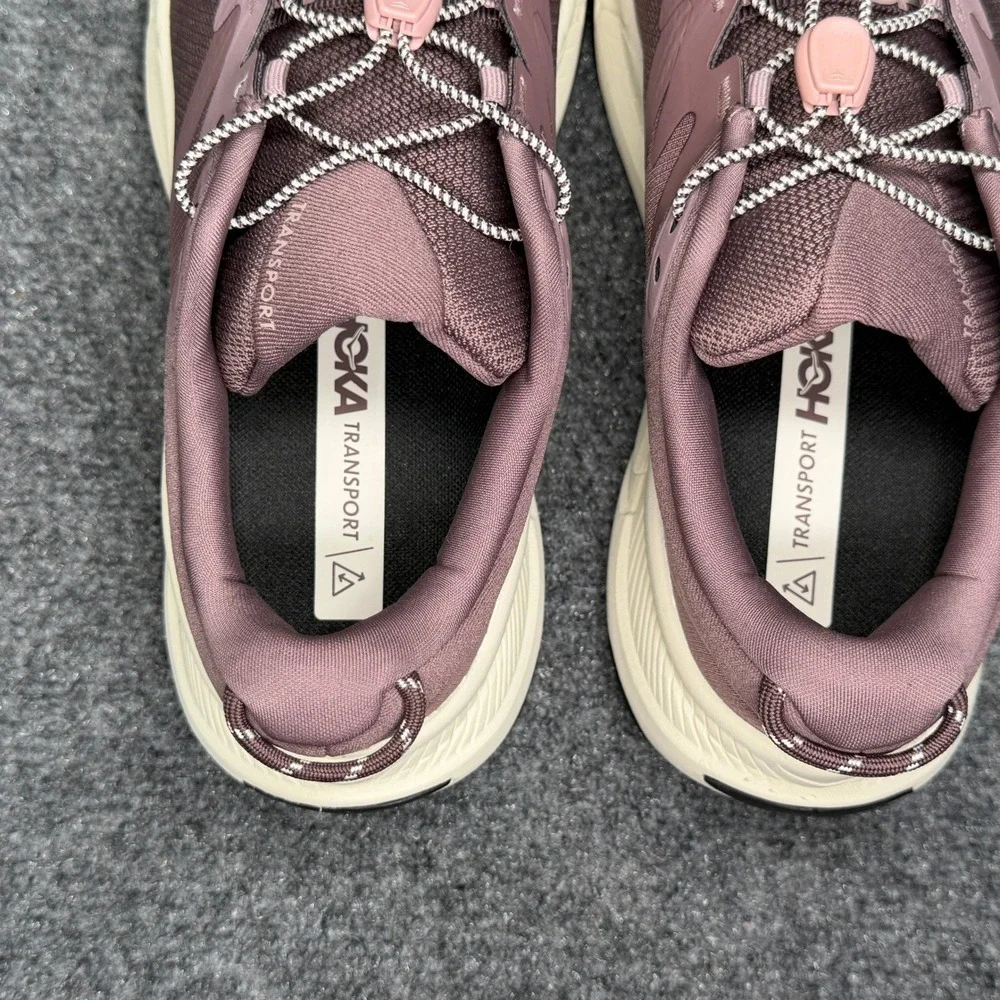 Hoka Transport Shoes Womens Mauve Rose Cordura Vibram Lifestyle Walking Sneakers - Picture 12 of 15